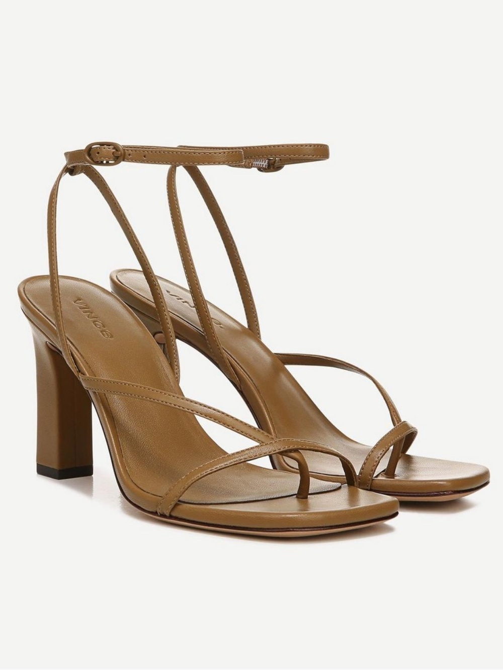 Vince Qiana Strappy Ankle-Strap Heel Sandals